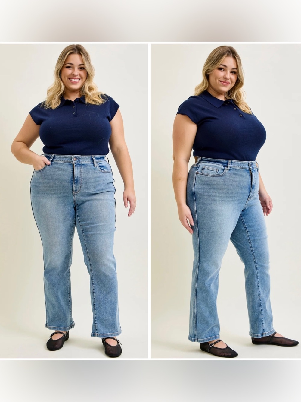 JUDY BLUE Women’s Trendy Casual Denim High-Waist Vintage Straight Jeans 20W NWT